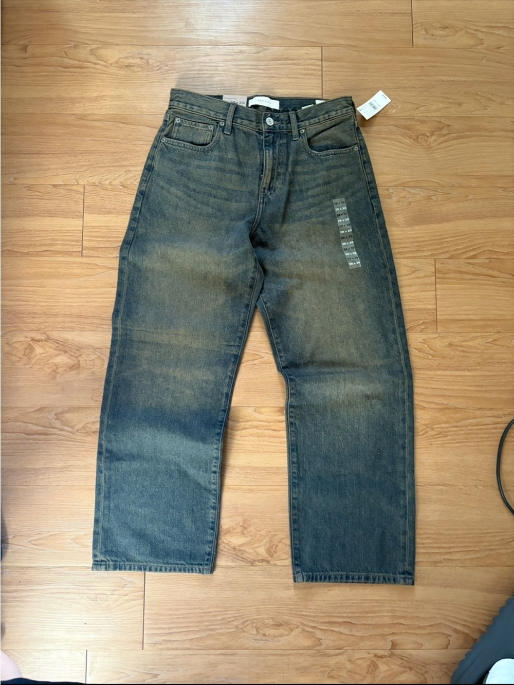 PacSun Men's Relaxed Straight Jeans in Faded Black